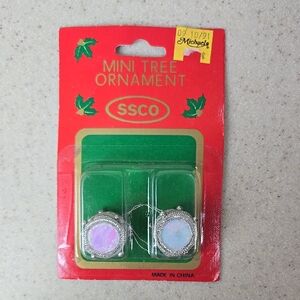 Vintage SSCO Drum Christmas Mini Ornaments
